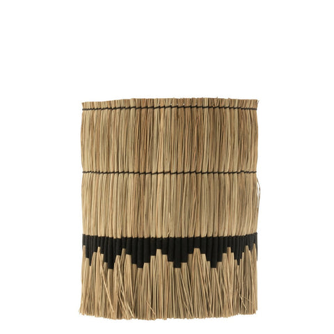 J-Line Lampenkap Motief Gras Naturel/Zwart Large