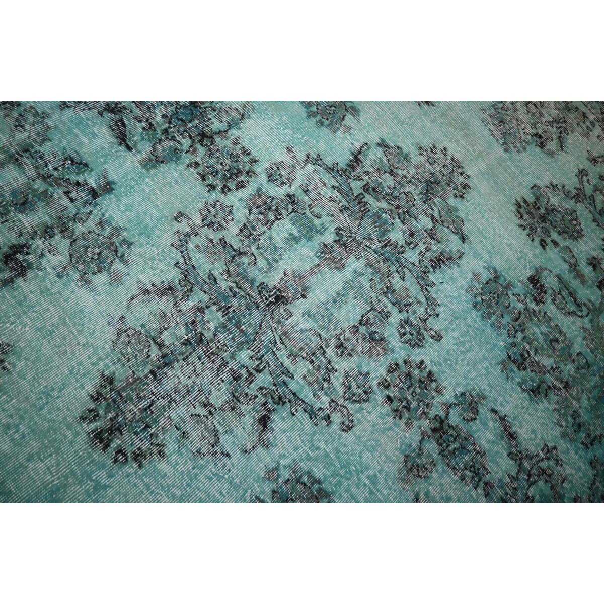 Turquoise vintage vloerkleed - 290x200 cm - HANDGEMAAKT