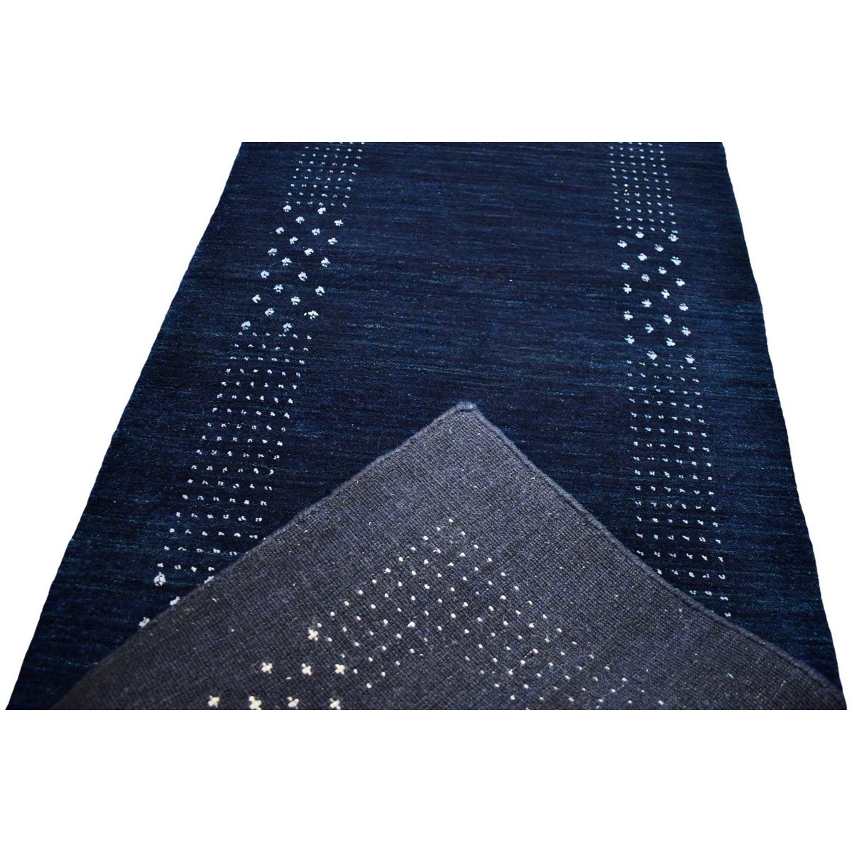 Blauwe Gabbeh loper - 284x80 cm - HANDGEMAAKT