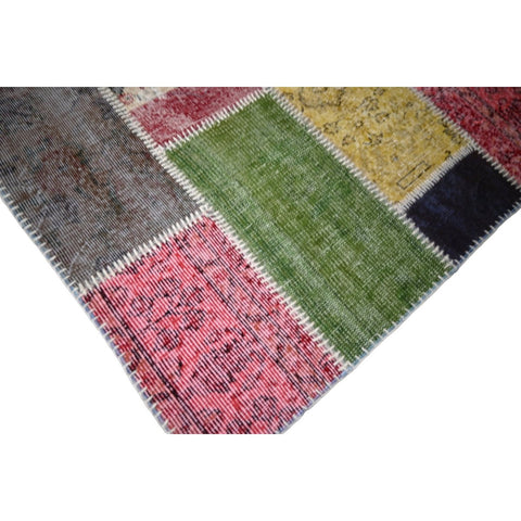 Patchwork vloerkleed - 173x120 cm - HANDGEMAAKT