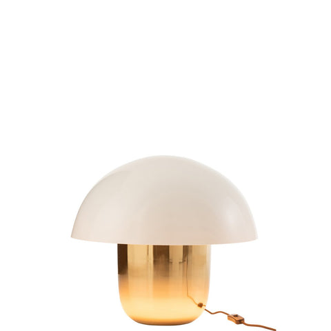 J-Line lamp Paddenstoel - ijzer - wit/goud - large