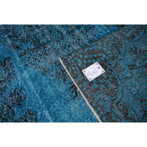 Blauw vintage vloerkleed - 285x170 cm - HANDGEMAAKT