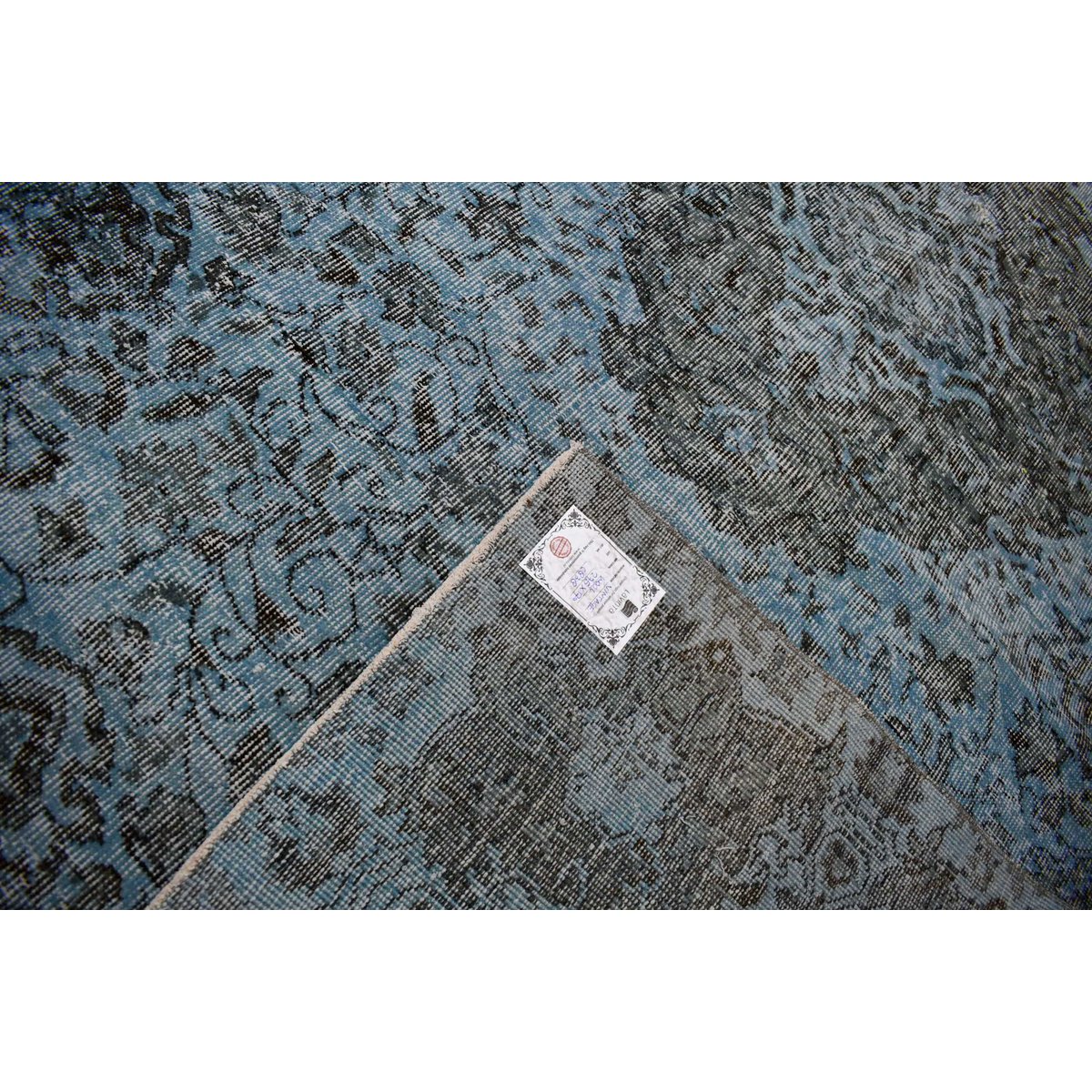 Blauw vintage vloerkleed - 275x170 cm - HANDGEMAAKT