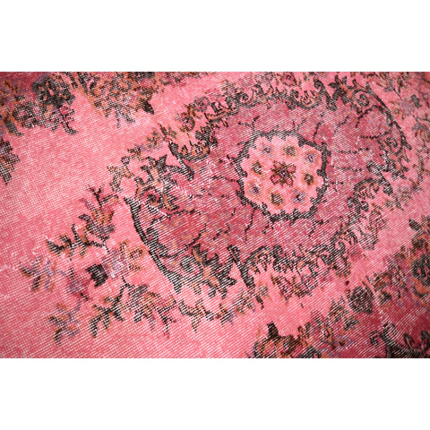 Roze vintage vloerkleed - 206x116 cm - HANDGEMAAKT