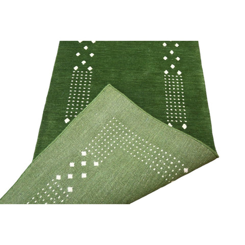 Groene Gabbeh loper - 225x72 cm - HANDGEMAAKT