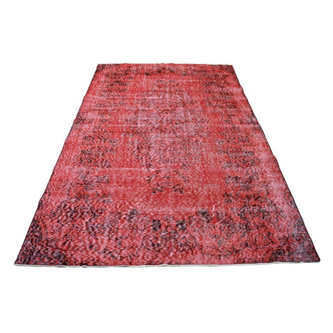 Rood vintage vloerkleed - 240x148 cm - HANDGEMAAKT