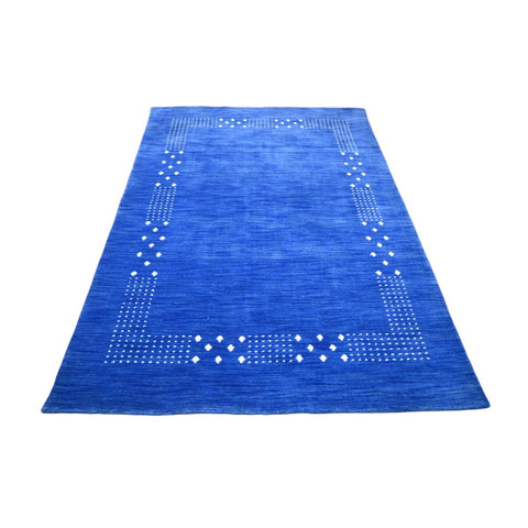 Blauw Gabbeh vloerkleed - 177x125 cm - HANDGEMAAKT