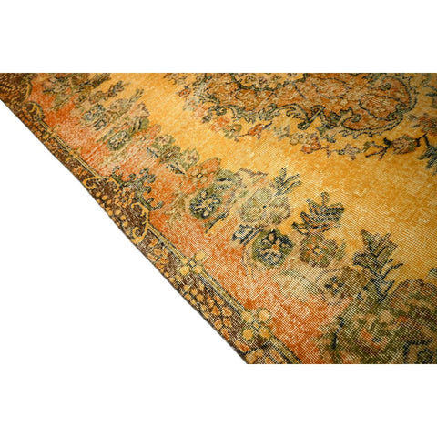 Geel vintage vloerkleed - 280x160 cm - HANDGEMAAKT