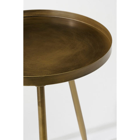 Flores Bijzettafel - H48 x Ø42 cm - Metaal - Brons