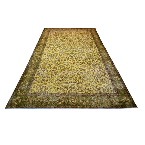 Geel vintage vloerkleed - 282x170 cm - HANDGEMAAKT