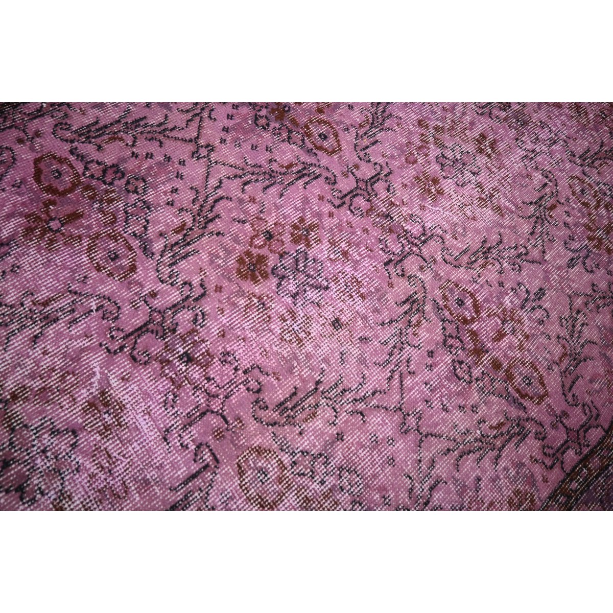 Roze vintage vloerkleed - 206x113 cm - HANDGEMAAKT