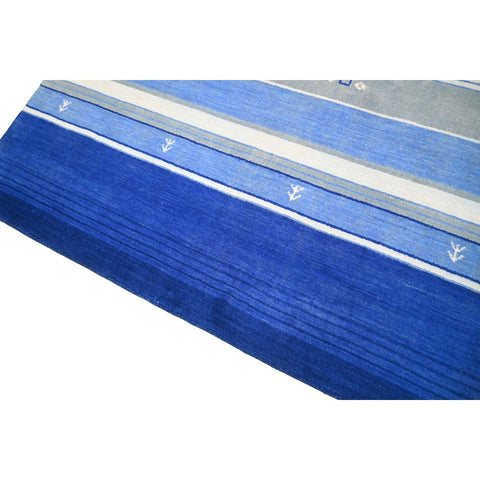 Blauw Gabbeh vloerkleed - 180x120 cm - HANDGEMAAKT