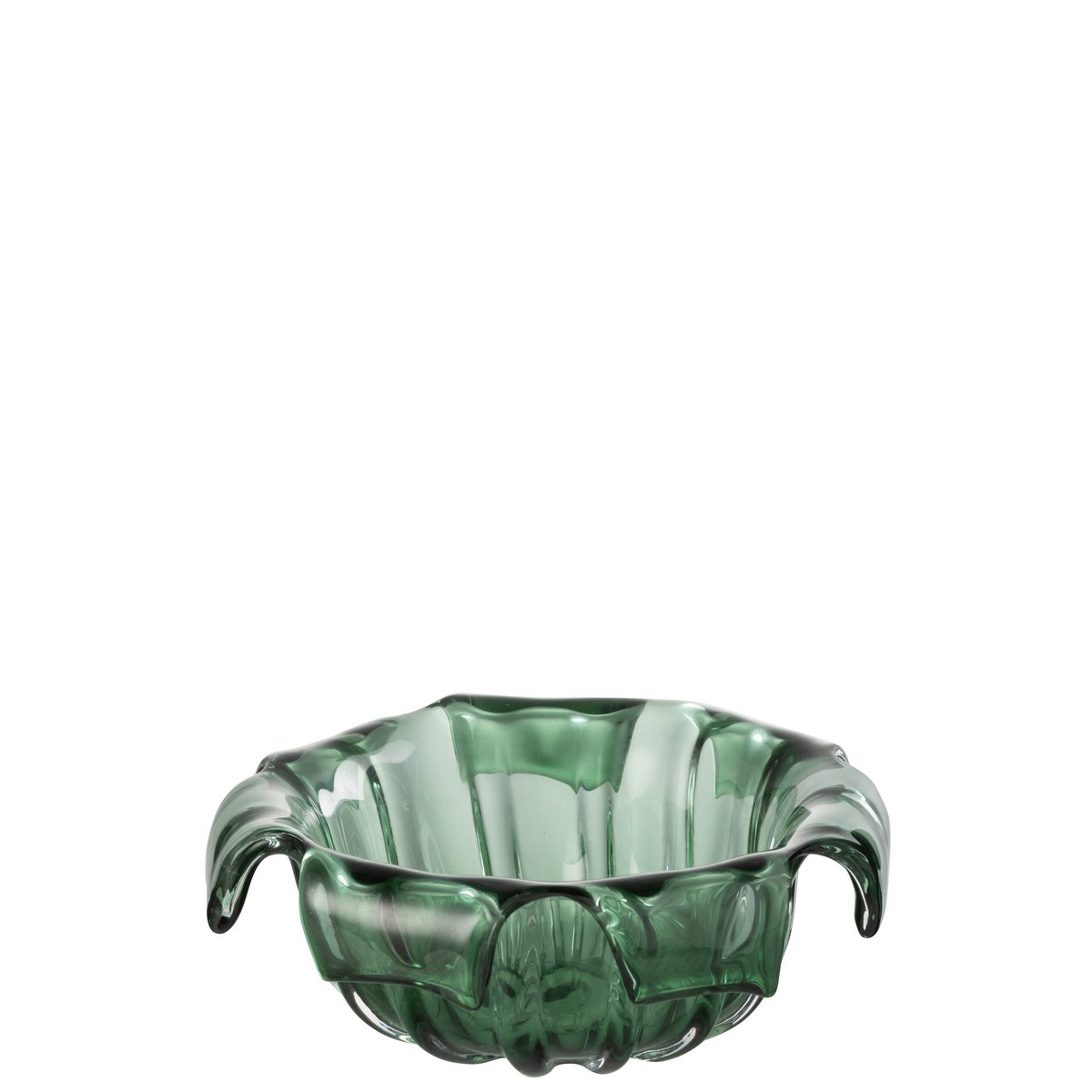 J-Line Bol Deco Retro Glas Groen