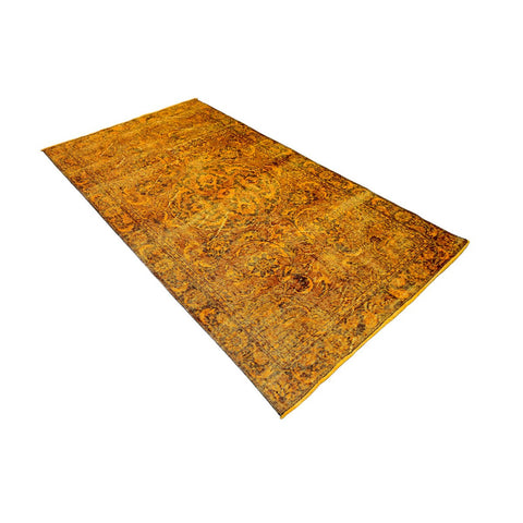 Geel vintage vloerkleed - 234x125 cm - HANDGEMAAKT