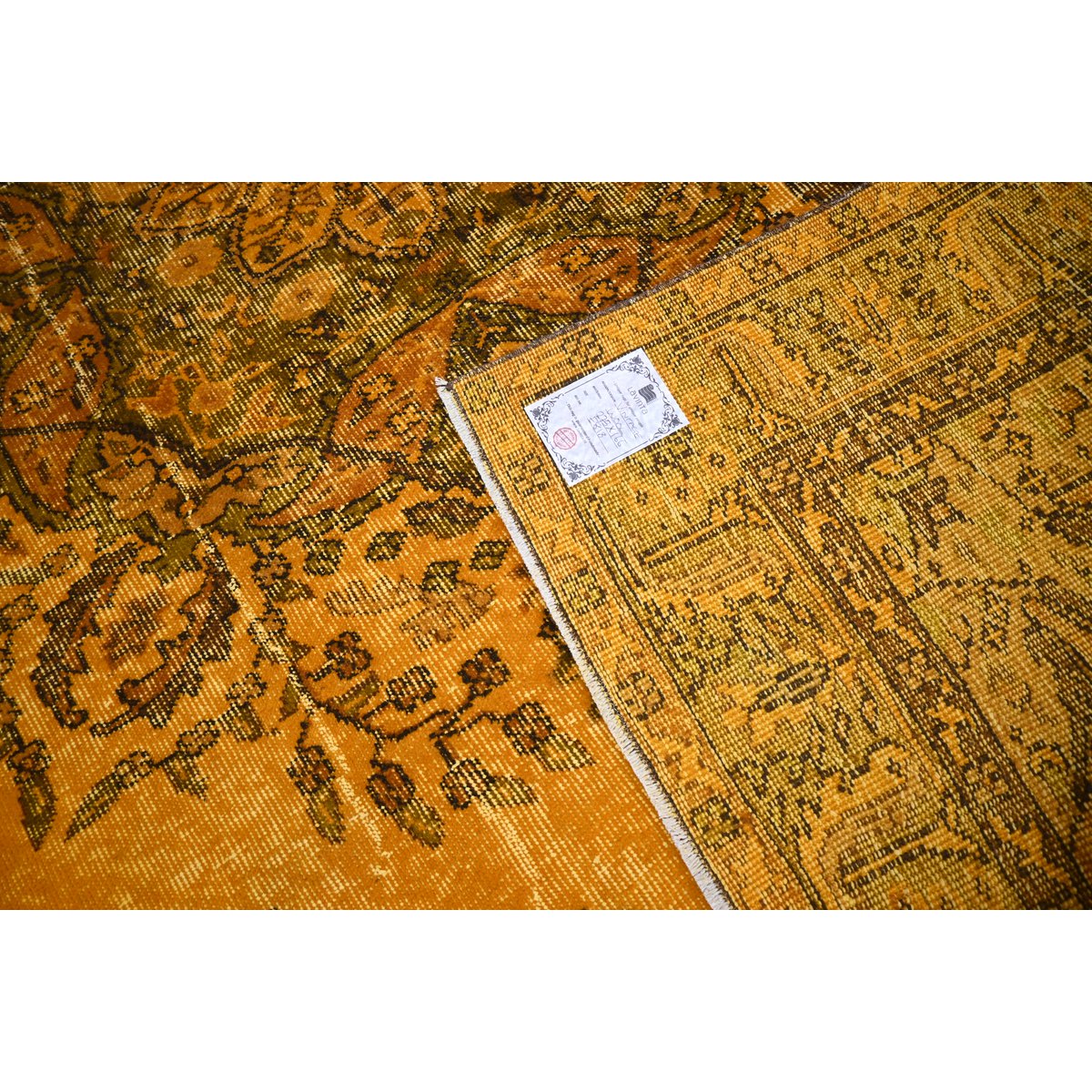 Geel vintage vloerkleed - 275x166 cm - HANDGEMAAKT