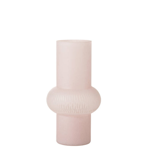 J-Line vaas Streep Bal - glas - lichtroze - small