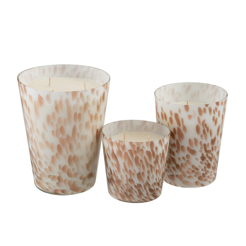 J-Line geurkaars - Neon Night - wit/goud - L