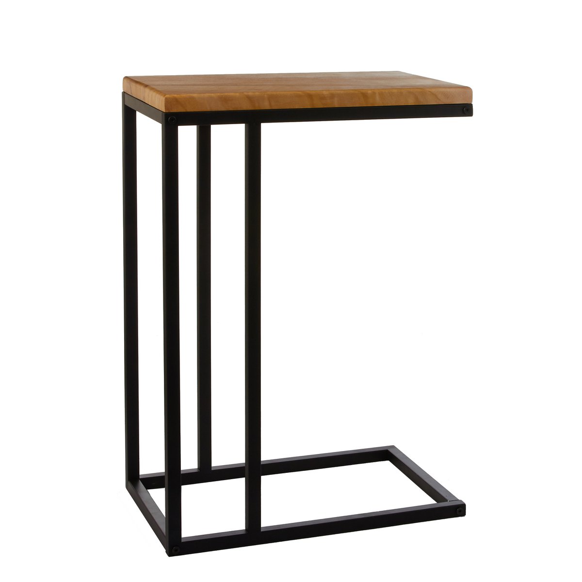 Oskar Bijzettafel - L46 x B30 x H66 cm - Hout, Metaal - Zwart