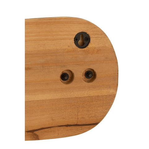 J-Line kapstok - hout/metaal - bruin