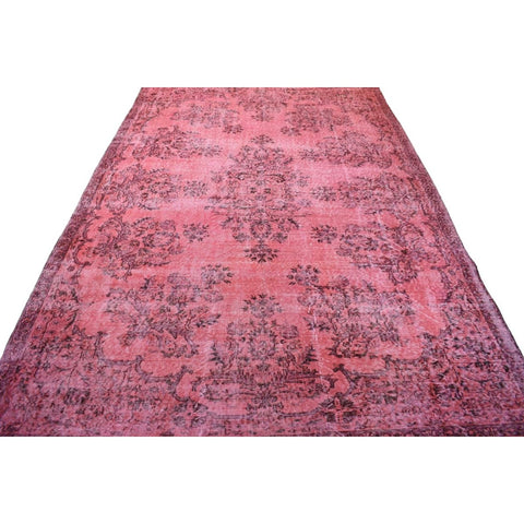 Roze vintage vloerkleed - 317x205 cm - HANDGEMAAKT