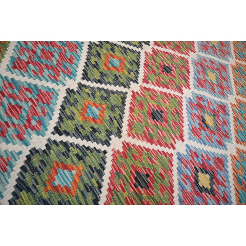 Kleurrijke kelim - 193x127 cm - HANDGEMAAKT