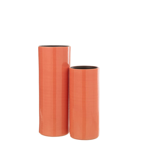J-Line vaas Flek - keramiek - roze - large