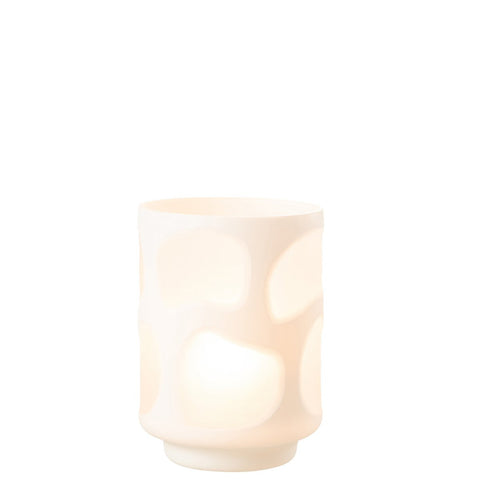 J-Line vaas Vlekken - glas - wit - 19.50 cm hoog