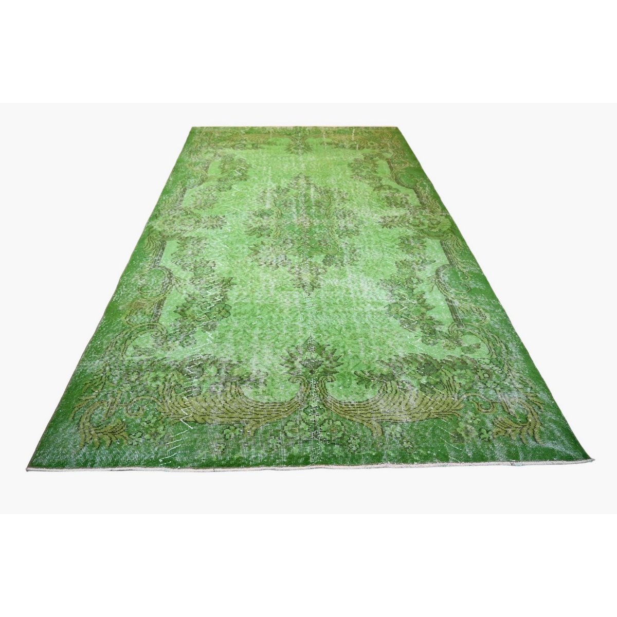 Groen vintage vloerkleed - 292x170 cm - HANDGEMAAKT