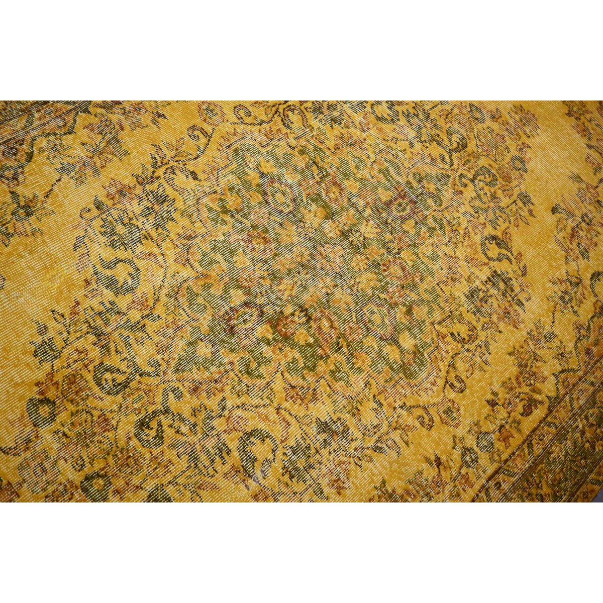 Geel vintage vloerkleed - 271x163 cm - HANDGEMAAKT