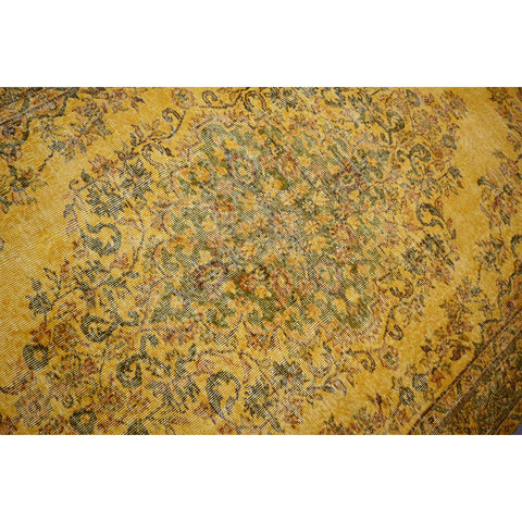 Geel vintage vloerkleed - 271x163 cm - HANDGEMAAKT