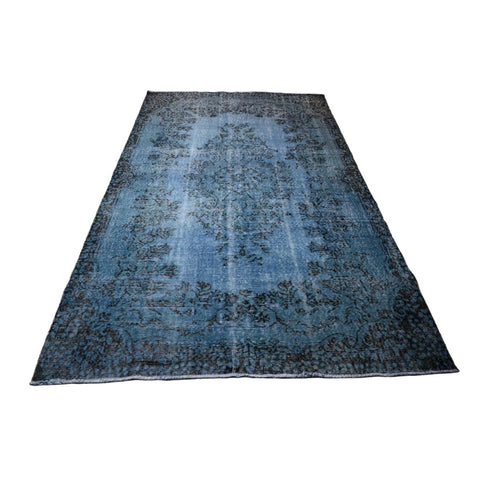 Blauw vintage vloerkleed - 294x165 cm - HANDGEMAAKT