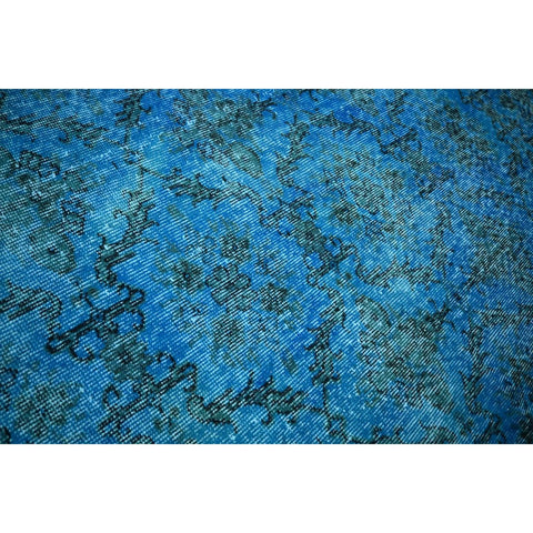 Blauw vintage vloerkleed - 195x132 cm - HANDGEMAAKT