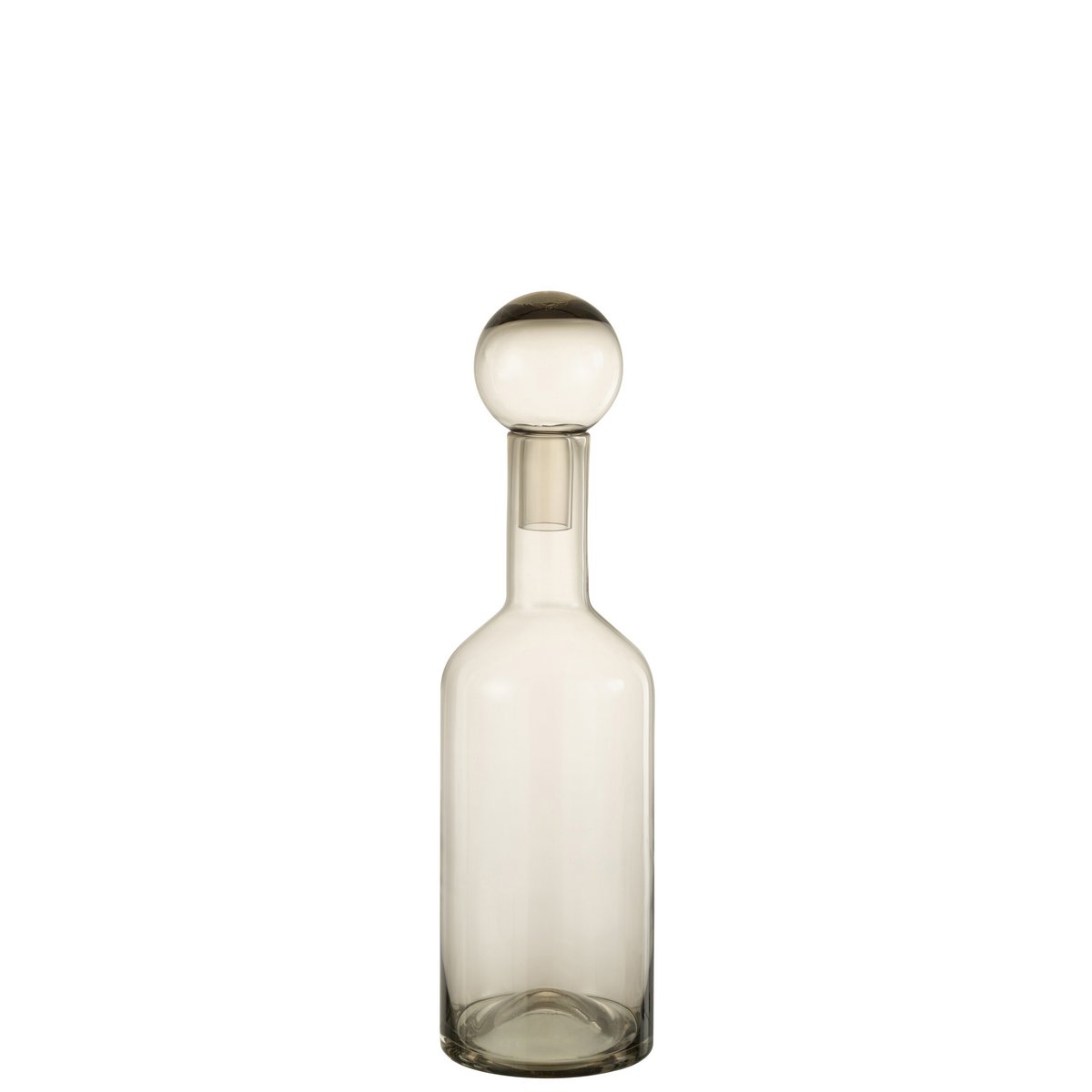 J-Line Fles Deco Norma Glas Grijs Medium