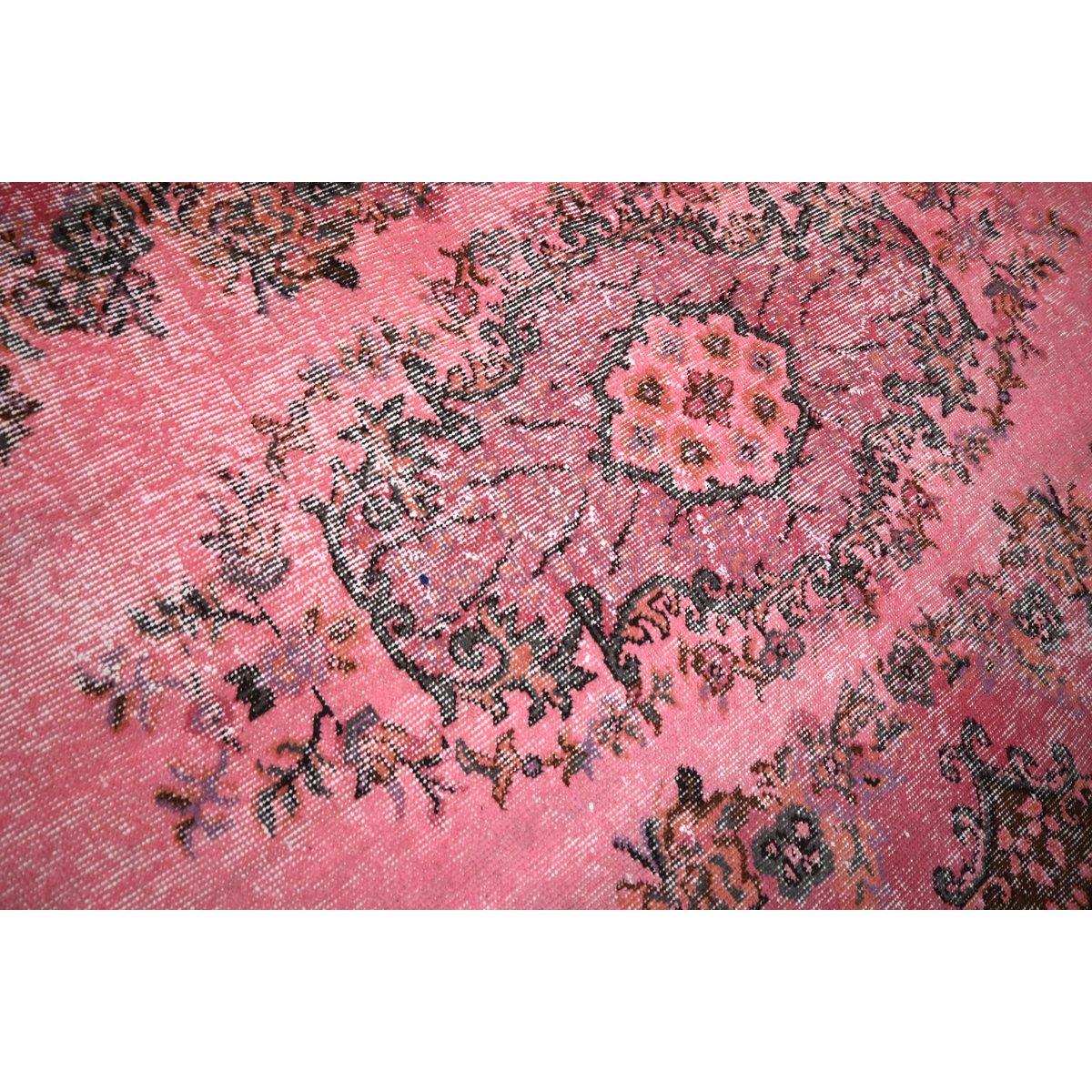 Roze vintage vloerkleed - 205x115 cm - HANDGEMAAKT