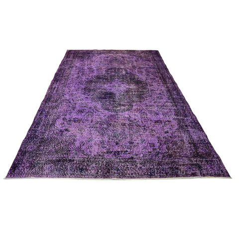 Paars vintage vloerkleed - 284x184 cm - HANDGEMAAKT