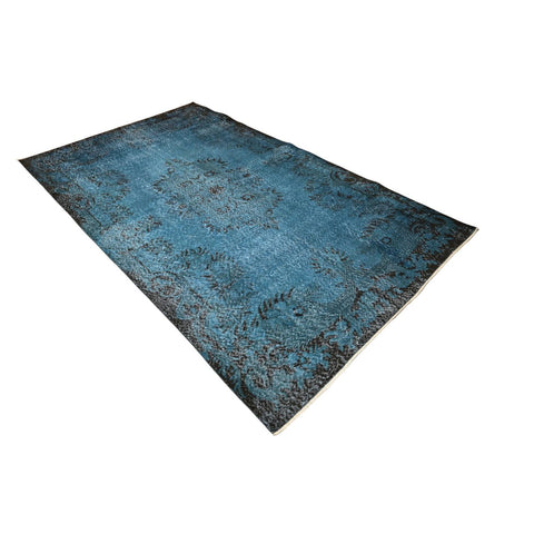 Blauw vintage vloerkleed - 270x158 cm - HANDGEMAAKT