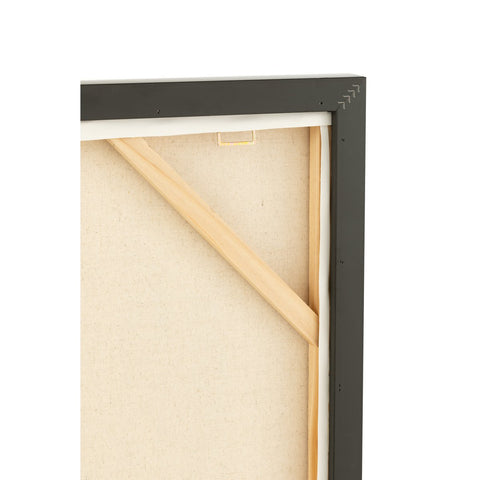 J-Line Wanddecoratie Walking Polyester/Hout Zwart/Beige