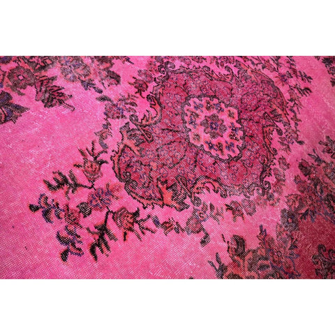 Roze vintage vloerkleed - 282x180 cm - HANDGEMAAKT