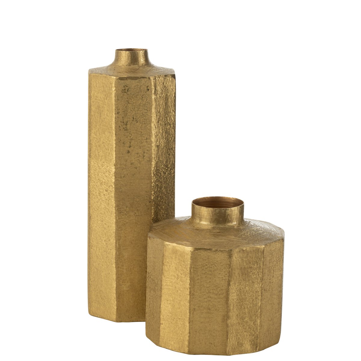 J-Line Vaas Vierkant Metaal Goud Large