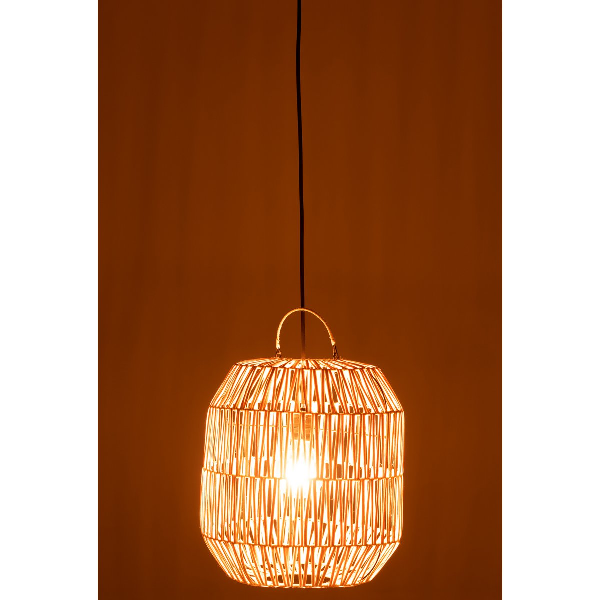 J-Line Cyclinderlamp - rotan - naturel
