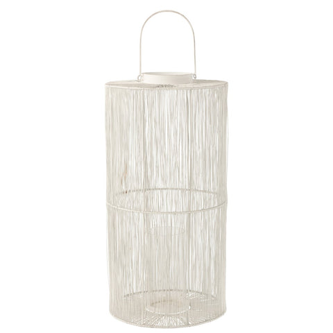 J-Line lantaarn - metaal - wit - large