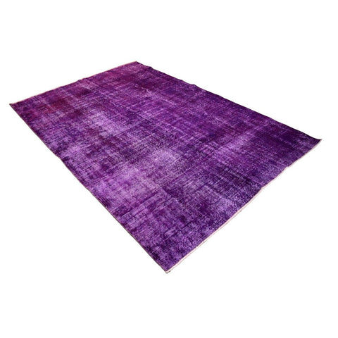Paars vintage vloerkleed - 258x173 cm - HANDGEMAAKT