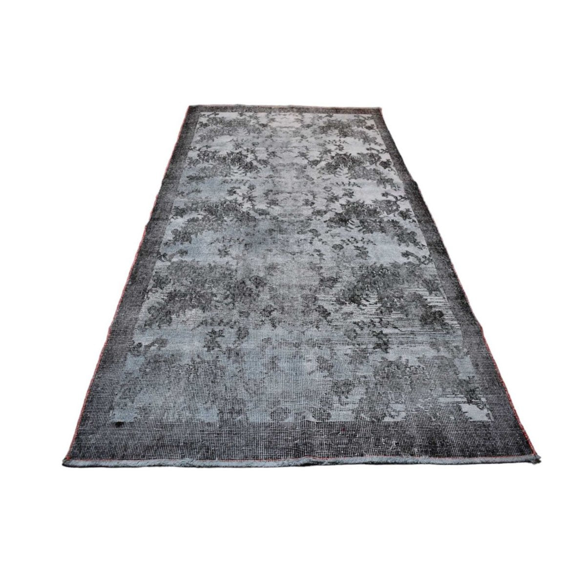 Grijs vintage vloerkleed - 202x102 cm - HANDGEMAAKT