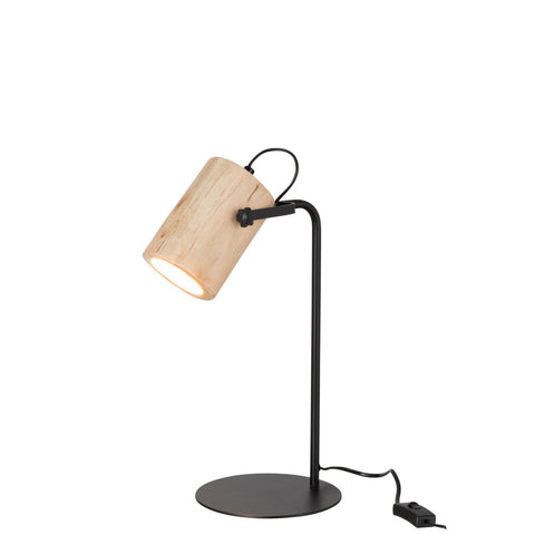 J-Line Silas Berangen bureaulamp - hout - naturel