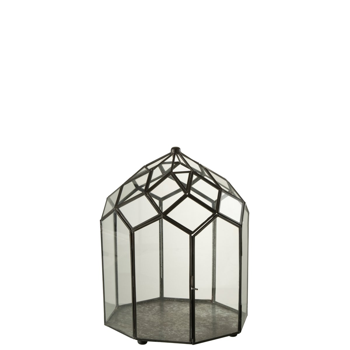 J-Line Terrarium Glas/Metaal Zwart Medium