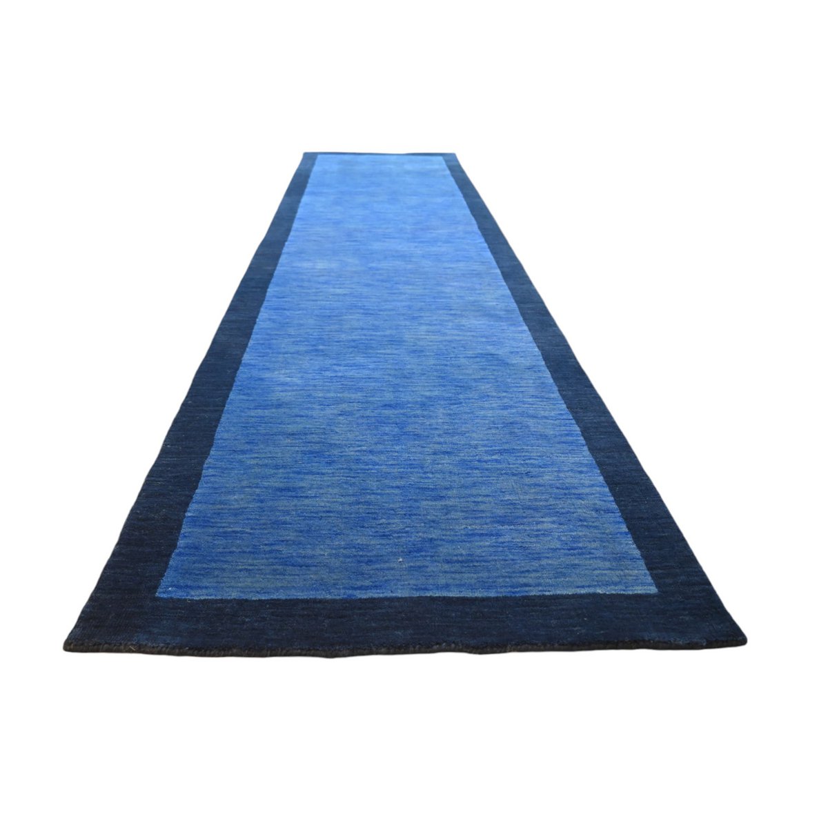 Blauw Gabbeh loper - 312x85 cm - HANDMGEMAAKT