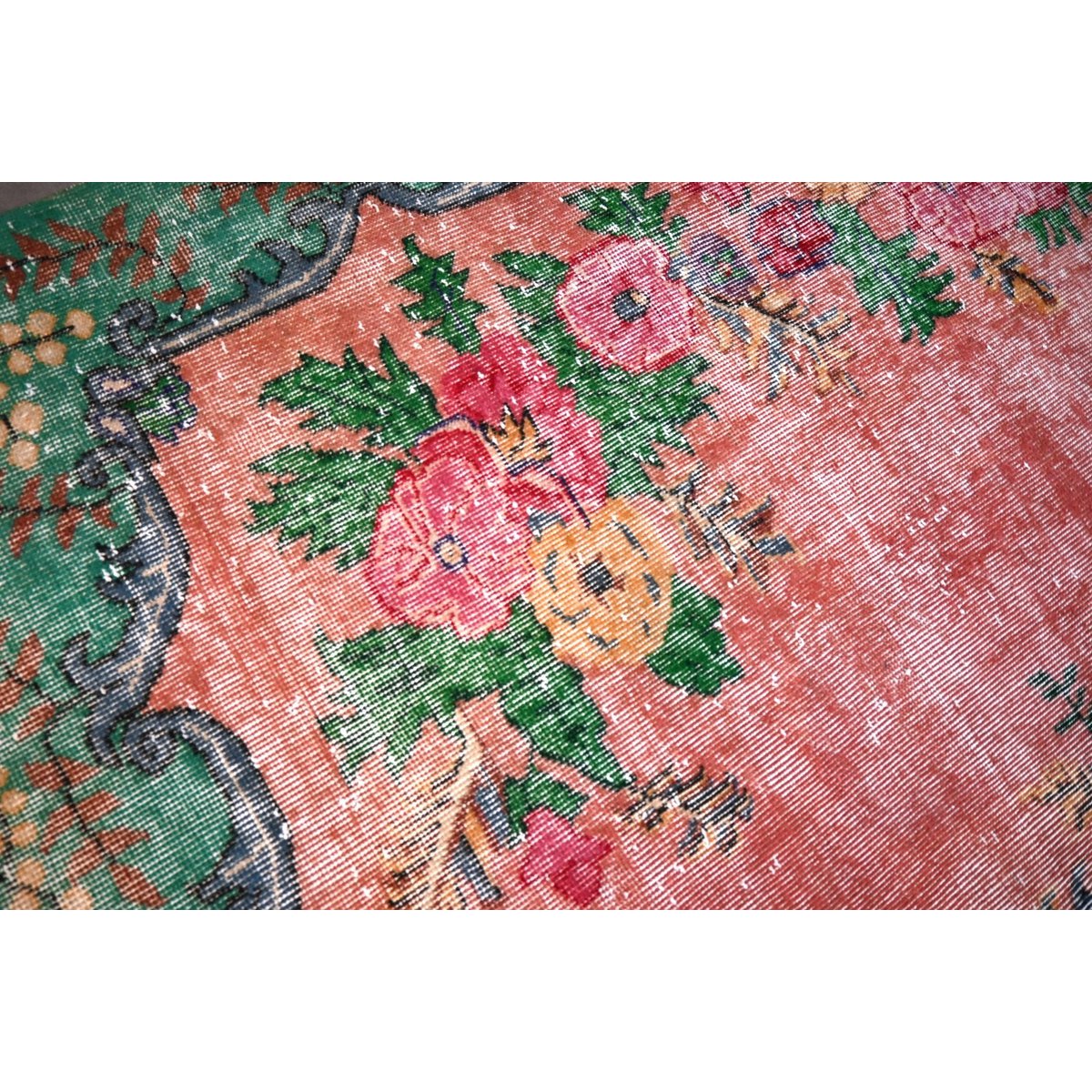 Bloemen vintage vloerkleed - 314x213 cm - HANDGEMAAKT