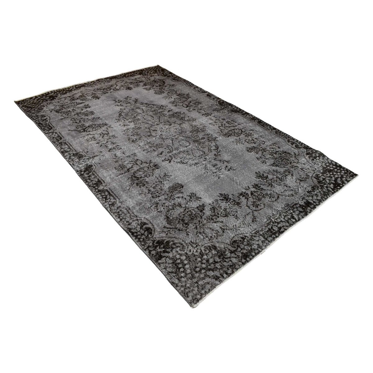 Grijs vintage vloerkleed - 260x167 cm - HANDGEMAAKT