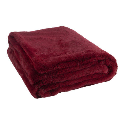 J-Line Plaid Cutie - Fleece Deken – Polyester – 180x130 cm – Rood
