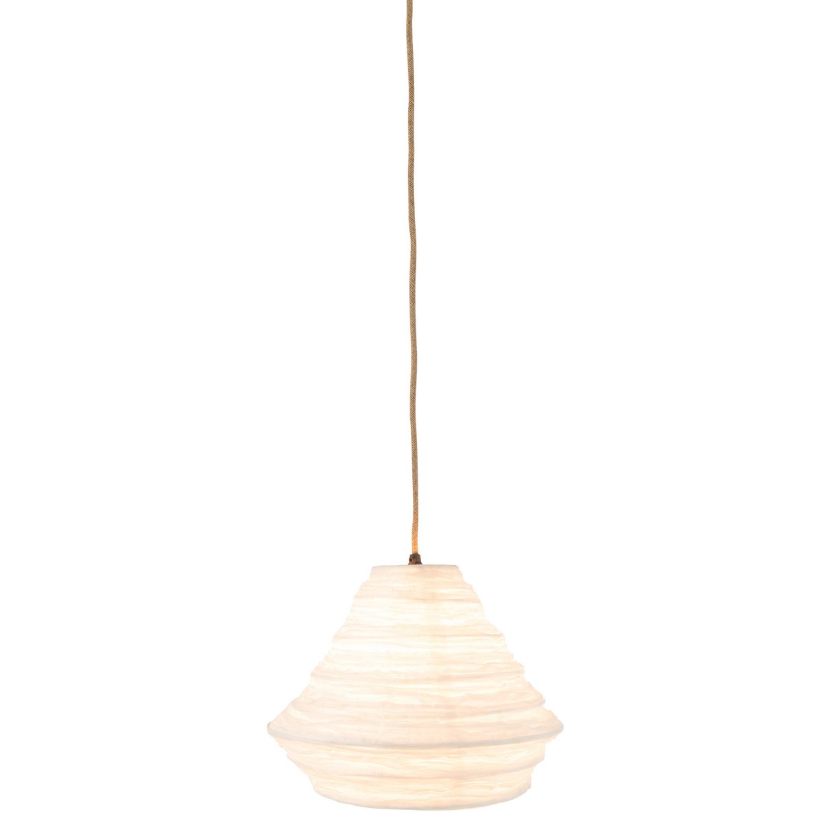 J-Line hanglamp Nest Raffia - rotan - wit